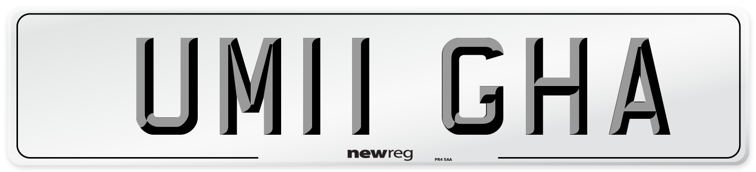 UM11 GHA Number Plate from New Reg